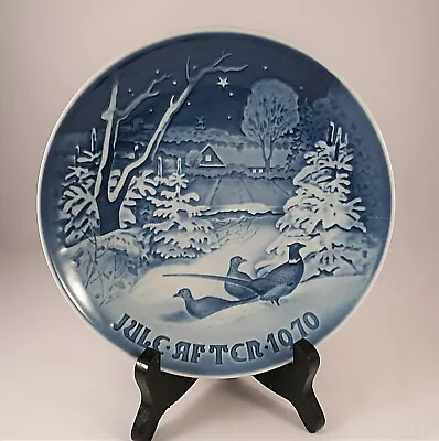  Two B & G Copenhagen Porcelain Christmas Blue Plates 1969 And 1970  • $5