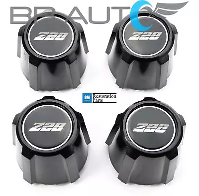 NEW Center Cap Set BLACK For 1982-1992 Camaro Z28 15  Aluminum Wheels Rim • $77.95