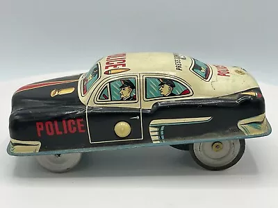 Vintage 1950's Modern Toys Japan Press Down Police Car Works 5.5  • $75