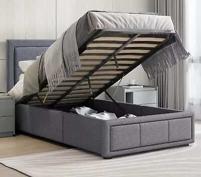 Ottoman Storage Gas Lift Up Single Small Double 4ft6 King Size Fabric Bed Frame • £79.99