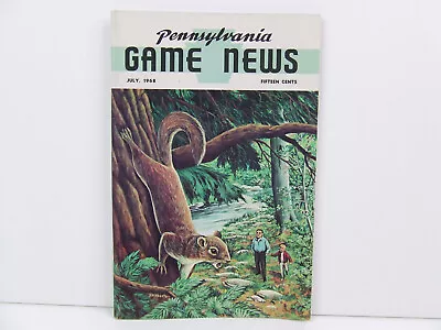 Vintage Pennsylvania Game News July 1968 Nick Rosato Squirrel Cover Art • $9.97