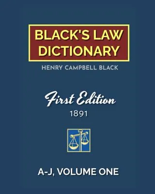 Black's Law Dictionary First Edition 1891 Volume One (A-J) • £35.35