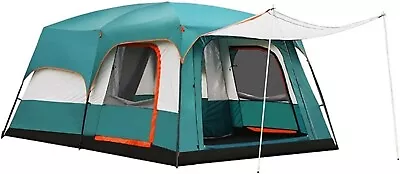 4-6 Person Camping 3-Door  2-Room Tent With Porch Canopy • £155