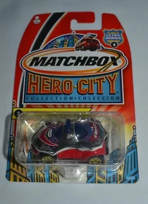 2003 Matchbox Hero City Ultra Heroes # 2 Badge Blaster Red And Chrome  • $3.59