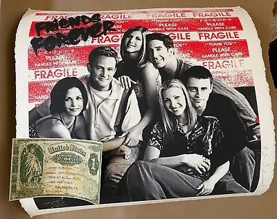 I’ll Be There Friends TV Show Mr Brainwash Print Signed Poster /94 Matthew Perry • $2200