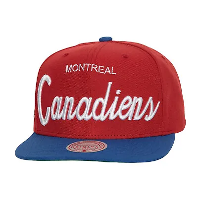 Montreal Canadiens Habs Mitchell & Ness NHL Vintage Script Snapback Hat Cap • $30.62