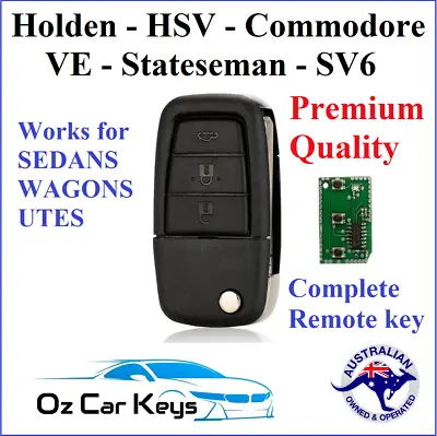 Remote Flip Key For Holden Ve Commodore Hsv Statesman Omega Ssv Sv6 2006 - 2013 • $43.90