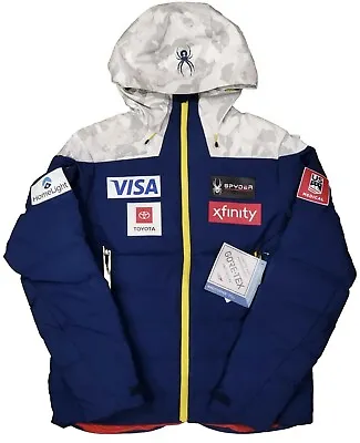 US Ski Team Spyder Rocket GoreTex Infinium Down Jacket Snow Camo Medical Large • $249.99