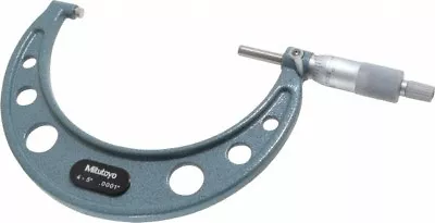 Mitutoyo 4 To 5  Range 0.0001  Graduation Mechanical Outside Micrometer Rat... • $225.63