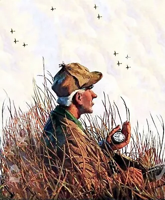 Antique Duck Hunting Repro 8x10 Magazine Cover Art Photo Print Shooting Time Yet • $11.99