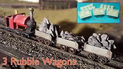 £13.99 • Buy OO9/009 Dinorwic / Penrhyn Quarry Rubble Rubbish Wagons X 3 Narrow Gauge HOe