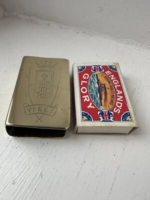 £13.50 • Buy WW1 Solid Brass Trench Art Matchbox Holder - YPRES Interest