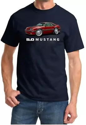 1985 1986 Ford Mustang GT 5.0 Hatchback Full Color Design Tshirt NEW • $20