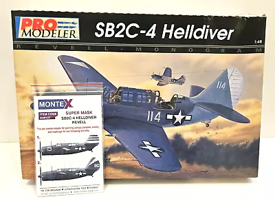 1/48 Revell Monogram Pro Modeler Sb2c-4 Helldiver + Montex Super Mask #89-5935 • $69.99