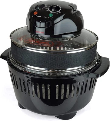 £59.99 • Buy 17Ltr Halogen Low Fat Oven With Removable Glass Bowl, Extender Ring, Recipe Book