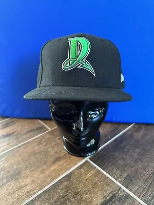 New Era 59Fifty Dayton Dragons MiLB Hat Cap Black Green Size 7 5/8 Fitted • $22.99