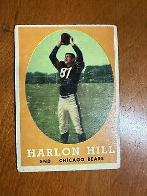 1958 Topps Harlon Hill Trophy Chicago Bears 80 VG Free Shipping • $2.99