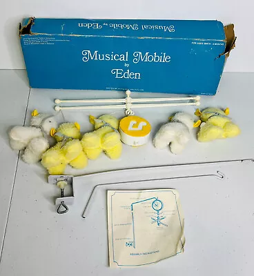 Vintage Musical Mobile By Eden Lambs Baby Nursery 1978 WORKS • $15.91