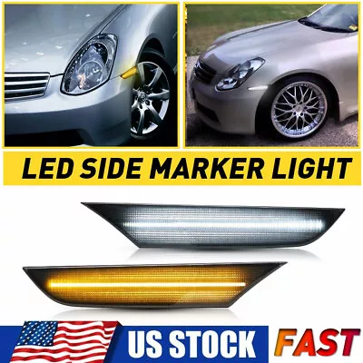 For 03-06 Infiniti G35 Sedan 4 Door Sequential LED Side Marker Light Smoked Pair • $29.44