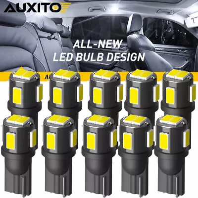 AUXITO 10Pcs LED Interior Dome Map License Light Bulb T10 2825 192 6-SMD White • $14.01