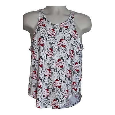 Disney Red Gray Tank Top Size S (3-5) Logo  Minnie Mouse Casual Light Weight • $13