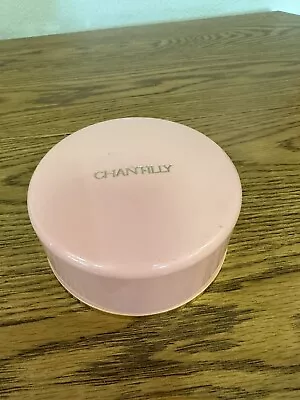 Vintage Chantilly Dusting Powder Box  Solid Pink Plastic Case Empty • $9.99