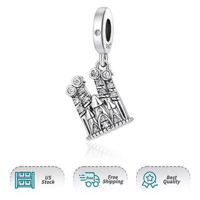 Authentic New Barcelona Monument Spacer 925 Sterling Silver Women Bracelet Charm • $17.98