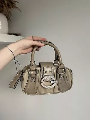 Guess 00s Y2K Vintage Logo Clutch Mini Shoulder Bag 2 Straps Beige • £30