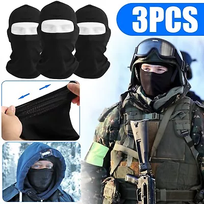 3PCS Men Women Cycling Black Face Mask Lightweight Motorcycle Warmer Ski Masks • $8.48