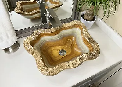 * Vessel Sink / Onyx Sink / Onyx Bowl / Bathroom Sink / Vanity Sink / Stone Sink • $699