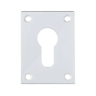 £2.99 • Buy Screw On Polished Stainless Steel Escutcheon Keyhole Repair Flat Plate 47x63mm