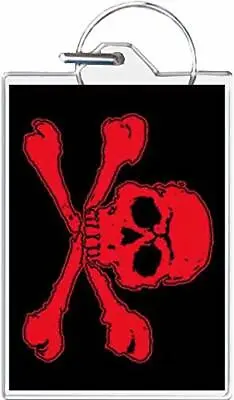 $7.49 • Buy Red Skull & Cross Keychain