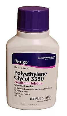 Perrigo Polyethylene Glycol 3350 8.3 Oz (238gm) Powder (Compare To Miralax) • $4