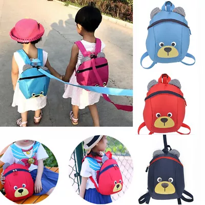 Kids Baby Toddler Walking Safety Harness Backpack Security Strap Bag With Reins • £6.89