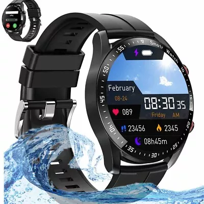 Smart Watch Men Women Waterproof Smartwatch Bluetooth For IPhone Samsung 200mAh • £15.89