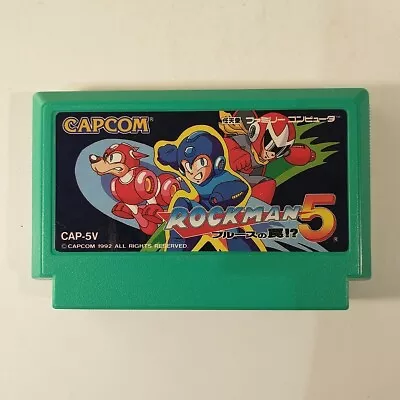 RockMan 5 Blues No Wana!? Mega Man (Nintendo Famicom FC NES 1992) Japan Import • $18.47