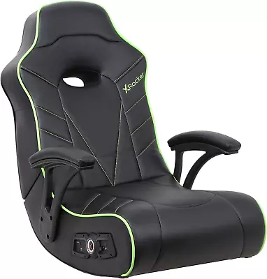 X Rocker Limewire Floor Gaming Chair Headrest Mounted Speakers 2.1 Bluetooth • $195.05