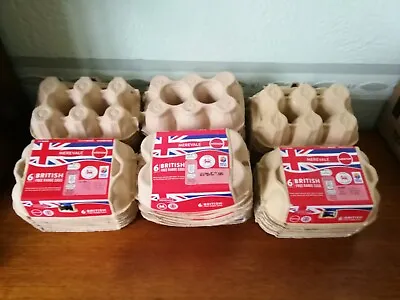 23 Half Dozen Egg Boxes Cartons Hens Empty Reclaim Crafts Potting Seeds Chickens • £3.99