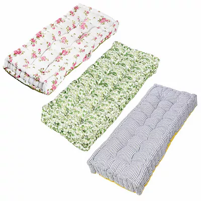 Water Repellent Garden Outdoor Fabric Furniture 3 Seater Bench Pad Seat Cushion • £42.99