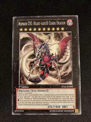 Yu-Gi-Oh! TCG Number C92: Heart-eartH Chaos Dragon Legacy Of The Valiant... • $3