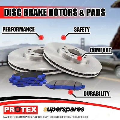 Protex Front Brake Rotors Blue Pads For Nissan NX B13 Coupe Pulsar SSS N15 2.0L • $175.95