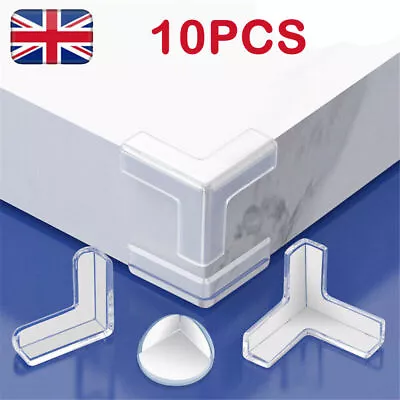 10 Clear Rubber Furniture Corner Edge Table Cushion Guard Protector Kids Safety、 • £2.95