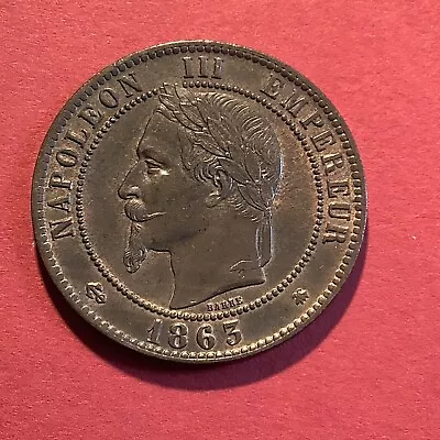 France Empire Francais Dix 10 Centimes Napoleon III 1863 A  AV690 • £25