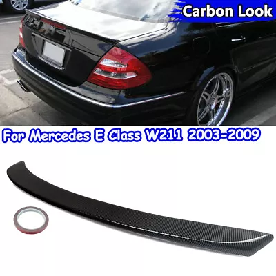 E63 AMG Style For 2003-09 Benz E-Class W211 E500 Rear Spoiler Wing Carbon Look • $89.57