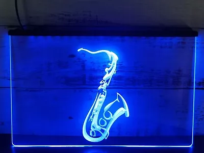 Saxophones Music Instrument Dealer LED Neon Light Sign Shop Open Wall Art Décor • $24.95