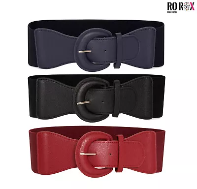 £5.50 • Buy Elasticated Nurse Belt Stretch Ro Rox Raya Wide 50's Retro Vintage Waist Cincher