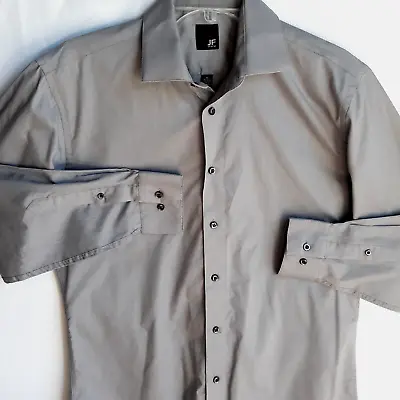 JF J.Ferrar Modern Fit Men's Size M Button Down Shirt Gray • $6.93