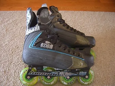 Great Condition Mission Axiom A4 Inline Hockey Skates Sz 10E W/Indoor Clinger • $250