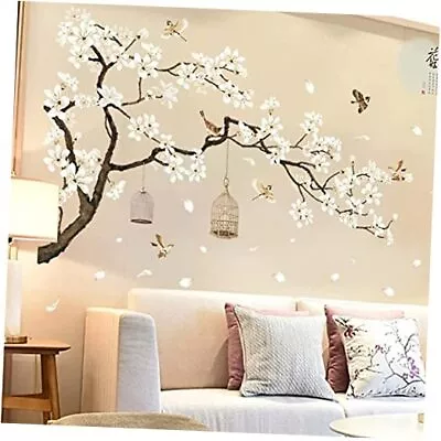 Large Chinese Wall Decals Cherry Blossom Tree 3D Tree Wall Stickers Peel And  • $21.31