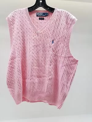 Men's RALPH LAUREN Pink Sweater Vest M • $29.99